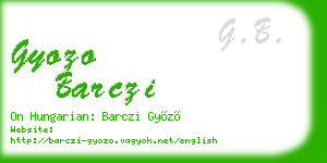 gyozo barczi business card